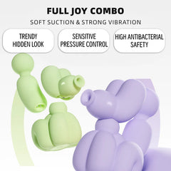 Pureros Pinch Dog Pressure Sucking Vibrator plus AV Stick Set