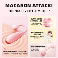 Pureros Pink Macaron 10 Modes Egg Vibrator