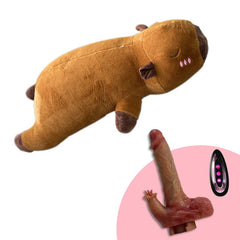 Pureros Plush Dildo Machine Thrusting Licking Dildo Machine Sex Toy With Remote Control