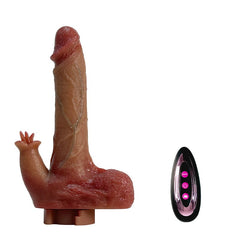 Pureros Plush Dildo Machine Thrusting Licking Dildo Machine Sex Toy With Remote Control