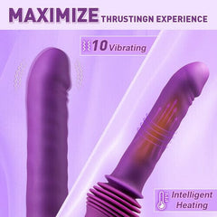 Pureros Powerful 145° Adjustable Base Heating Thrusting Vibrating Dildo Machine 11.81 Inch