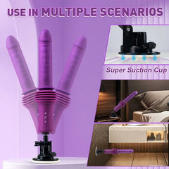 Pureros Powerful 145° Adjustable Base Heating Thrusting Vibrating Dildo Machine 11.81 Inch