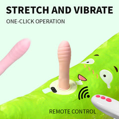 Pureros Banana-shaped Pillow Style Thrusting Dildo Sex Machine Vibrator