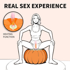 Pureros Pumpkin-shaped Pillow Style Thrusting Dildo Sex Machine Vibrator