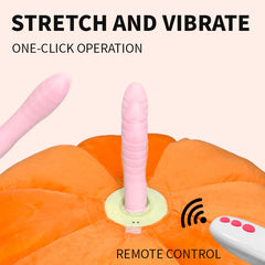 Pureros Pumpkin-shaped Pillow Style Thrusting Dildo Sex Machine Vibrator