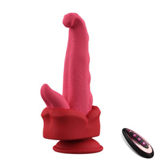 Pureros Realistic Tongue Thrusting Heating Fantasy Dildo With Suction Cup