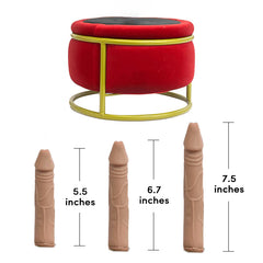 Pureros Red Seat Dildo Machine Chair Massage Seat