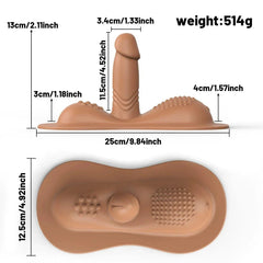 Pureros Ride-on Vibrating Clit Anal G Spot Stimulation Dildo Cushion Vibrator