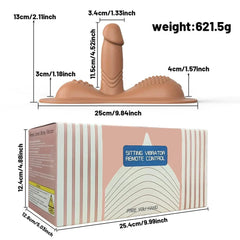 Pureros Ride-on Vibrating Clit Anal G Spot Stimulation Dildo Cushion Vibrator
