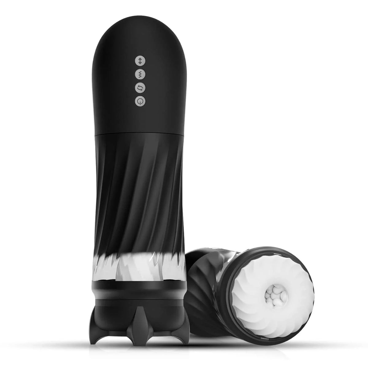 Pureros Rocket 3d Realistic Textured Electric Stroker With 5 Thrusting Rotating Modes - Black
