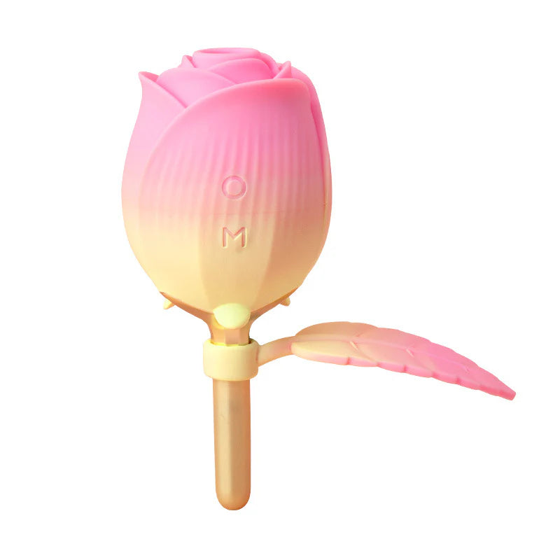 Pureros Rose Hand-Held Sucking Vibrating Vibrator
