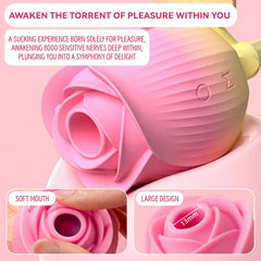 Pureros Rose Hand-Held Sucking Vibrating Vibrator