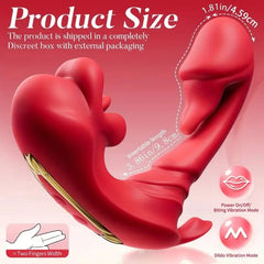 Pureros Rose Muncher Biting Mouth Wearable G Spot Vibrator