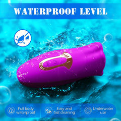Pureros Rose Muncher 10 Biting & 10 Vibrating Modes Stimulate Nipple Clitoral Tongue Vibrator