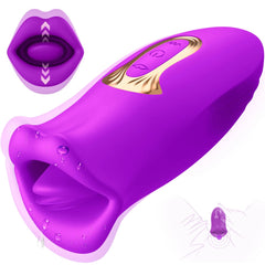 Pureros Rose Muncher 10 Biting & 10 Vibrating Modes Stimulate Nipple Clitoral Tongue Vibrator