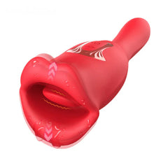 Pureros Rose Muncher Vibrator With Stick 10 Vibration Modes And 10 French Kissing Modes