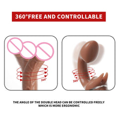 Pureros Double-Ended Dildos Female 10 Frequency Variable Sex Machine Clitoris Vibrator