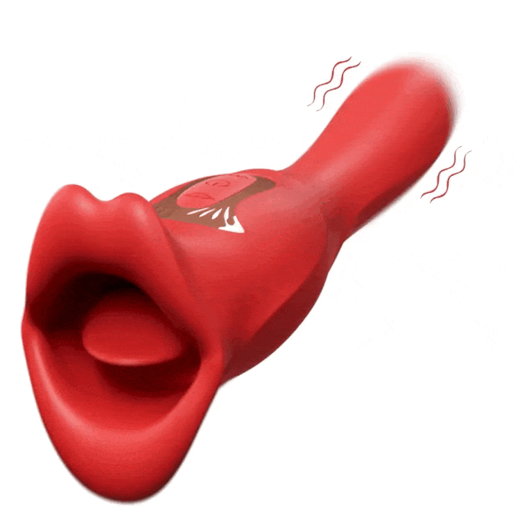 Pureros Rose Muncher Vibrator With Stick 10 Vibration Modes And 10 French Kissing Modes