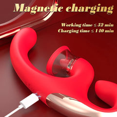 Pureros Sandra Tongue Licking Vacuum Suction Clitoral G-spot Vibrator