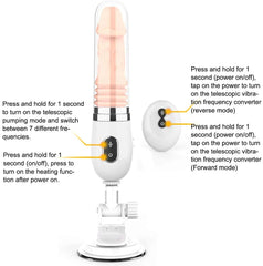 Pureros Small Dildo Machine Suction Cup Vibrant Toys with Remote Control