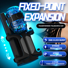 Pureros Thrusting Cannon King Mini 6-Segment Fixed-point Telescopic Male Masturbator