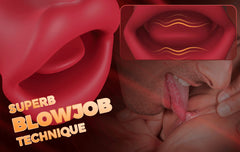Pureros Rose Muncher 10 Biting & 10 Vibrating Modes Stimulate Nipple Clitoral Tongue Vibrator