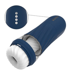 Pureros Rocket 3d Realistic Textured Electric Stroker With 5 Thrusting Rotating Modes - Blue